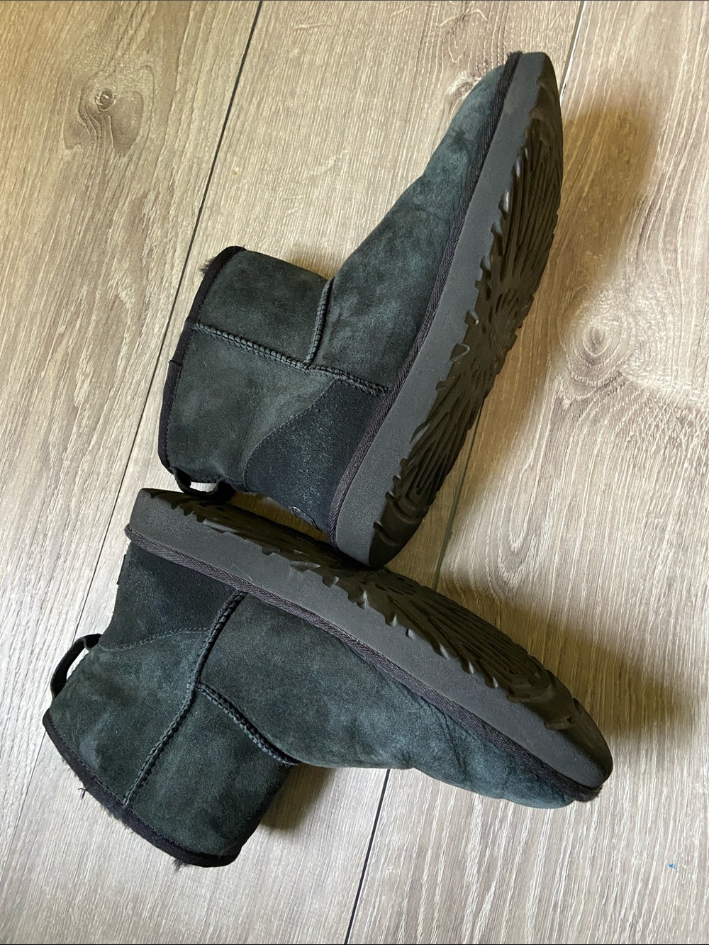 UGG Women’s Black Short Suede Boots